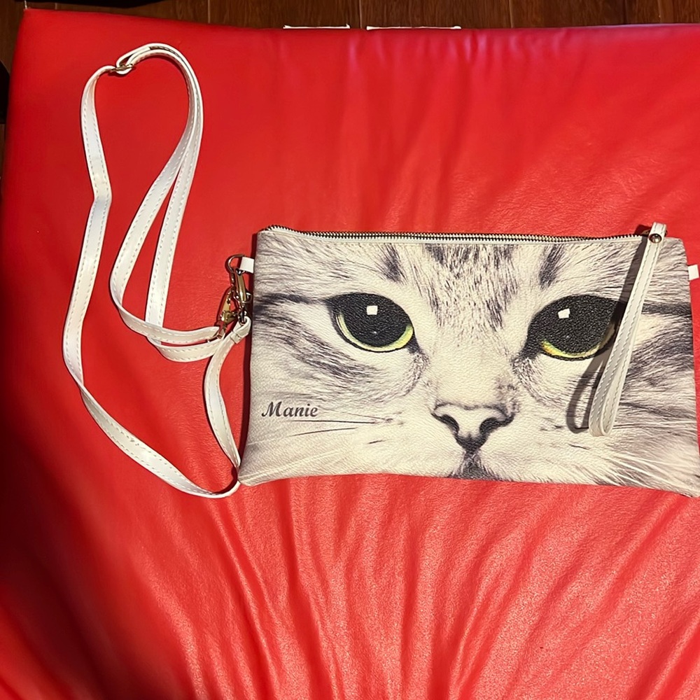 Cat purse made by Manie in Italy